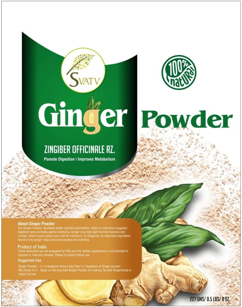 SVATV Ginger Powder (Zingiber officinale Roscoe) - 227g, 100% Natural for Immunity & Metabolism - Image 4